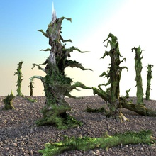 kuru ağaçlar bark ölü ducky peri fantezi Cadılar Bayramı korku sarmaşık model eski bitki korkutucu ayarlayın Budak ürkütücü güdük masal ağaç şanssız ahşap 3d print model - Mito3D