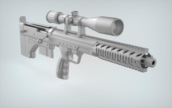 dta srs sniper rifle hp bipod firearm fridock 3d gun marksman military model modern optics scope tactical weapon 3d print model - Mito3D
