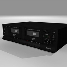 dupla leitor de cassete gravador o áudio eletrônica modelo a música phantomliving jogador playerrecorder rádio realista estéreo fita 3d print model - Mito3D