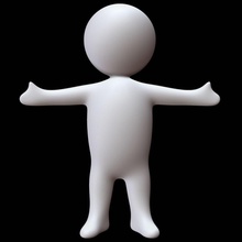 manichino business cartone animato carattere designer bambola figura forma generico ragazzi umana maschio uomo modello office persone in pianura silhouette semplice slim stock vegarian bianco donna 3d print model - Mito3D