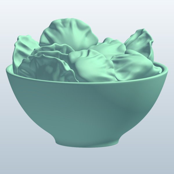 Knödel v1 Essen bedruckbar ist lowpoly 3D print model - Mito3D