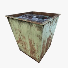dumpster low poly garbage container architecture bin can cherevichenko city dustbin elements game lower lowpoly metal model old realistic rubbish russia street texture top town trash trashcan ussr 3d print model - Mito3D