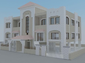 duplex villa architecture building city detail english estate europe european game home house level medieval model mohammad palace rayyan real realistic scene street structure town villas 3d print model - Mito3D