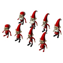dwarfs animation bak3d beard cartoon character christmas collection dwarf gnom hat holiday themed human litle man mas santa toon x 3d print model - Mito3D