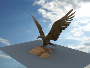 eagle-statue animal bird eagle federation fly kolodinski model orel russia russian statue 3d print model - Mito3D