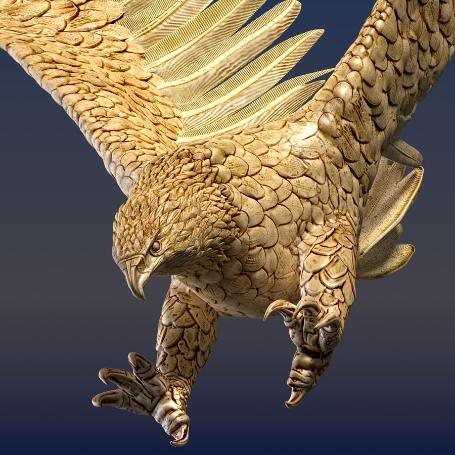 eagle ornamentali aguila americano animale l'aquila architettura calvo becco bird artiglio aquila elementi falcon piuma volare d'oro hawk caccia maya modello predatore royal la scultura sogun talon ala 3D print model - Mito3D