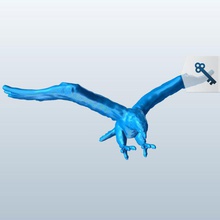 aigle serres de propagation v1 l'aigle animaux imprimable lowpoly 3d print model - Mito3D