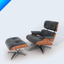 eames lounge chair 2in1studio armchair bedroom charles classic contempora couch designer furnishings furniture leather live lounger model modern ray seat sofa 3d print model - Mito3D