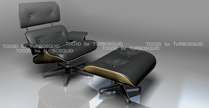 eames lounge 3ds architecture chair charles contemporary design fifties furnishings furniture interior max ottoman sixties too3d vitr 3d print model - Mito3D