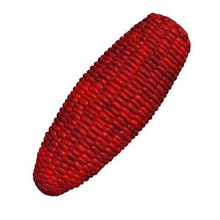orecchio di mais rosso v2 red cibo stampabile lowpoly 3d print model - Mito3D