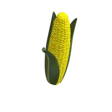 orecchio di mais giallo v2 cibo stampabile lowpoly 3d print model - Mito3D