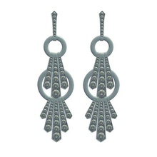 earings v1 crystal earrings jewelry printable lowpoly 3d print model - Mito3D