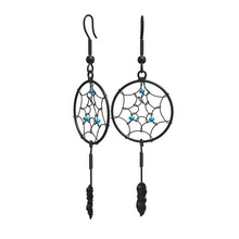 earings v1 dreamcatcher earrings jewelry printable lowpoly 3d print model - Mito3D