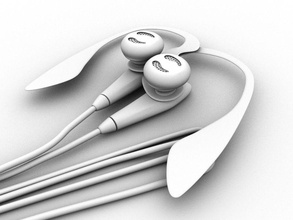 earphones audio ear earphone electronics headphones intssed model phone 3d print model - Mito3D
