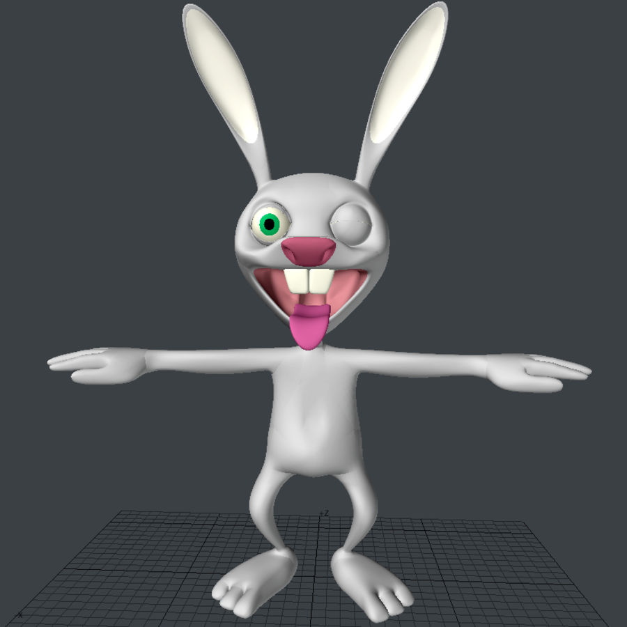 coniglietto di pasqua carattere cartone animato la harry calce modello toon 3D print model - Mito3D