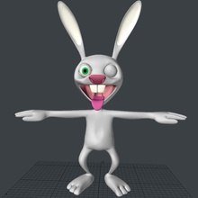coelhinho da páscoa personagem coelho dos desenhos animados o a harry cal modelo toon 3d print model - Mito3D