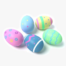 easter eggs abramsdesign colorful decoration egg food holiday hunt model painted season spring traditional 3d print model - Mito3D