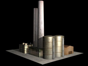 easy factory architecture chimney herby30y industry lower model plant poly simple store structure 3d print model - Mito3D