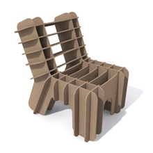 eco-friendly sedia di cartone architettura cardbox la csmodels david il design eco eko ekological ambiente amichevole arredamento mobili graas verde casa modello moderna carta realistici riciclaggio scena 3d print model - Mito3D