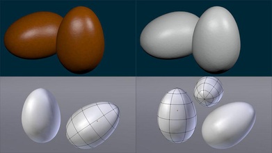 egg 3 3d 3dstudio animal baby blender brown cheap chick chicken clean d food lower maya model pack poly studios uniquedesign71 white 3d print model - Mito3D