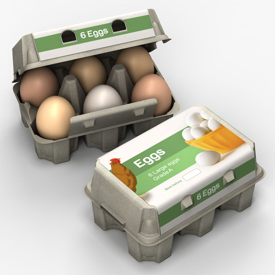 egg box 2 breakfast cardboard carton chicken container easter eggshell farm food fresh freshness hen meal model natural organic packaging poultry protection tero uncooked vescan victor 3D print model - Mito3D