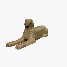 egypt sphinx v2 landmarks printable lowpoly 3d print model - Mito3D
