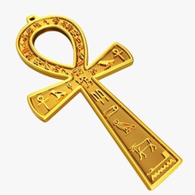 Mısır ankh anahtarı uçak eski karakter altın hiyeroglifler anahtar hayat model nesne süs sembol Hazine visualdestination V-ray'in zenginlik 3d print model - Mito3D