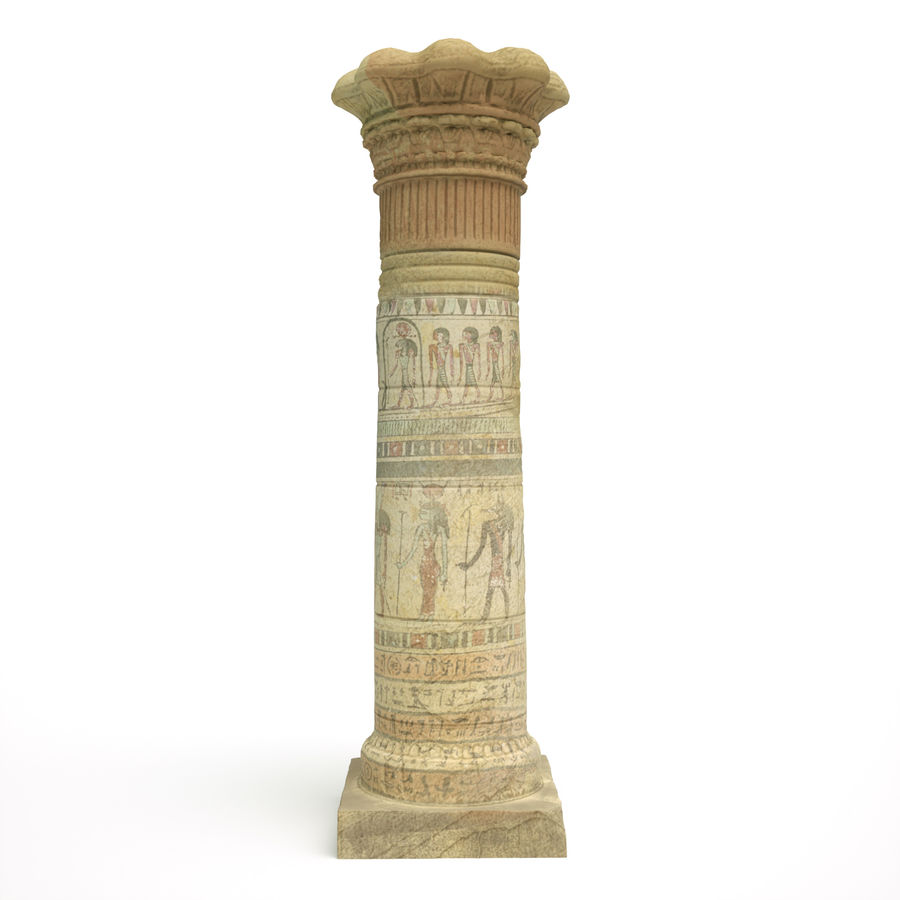 egyptian pillar ancient architecture column egypt elements historic magnuscreative model old sandstone structure 3D print model - Mito3D