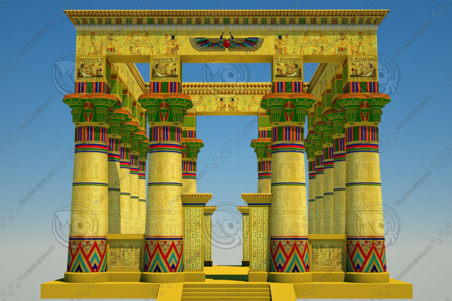 egyptian temple ii ancient architecture building column egypt historic history hypostyl isis karnak luxor model old det papyrus pharaon philae structure temples trajan 3D print model - Mito3D