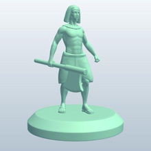 egyptian warriorbattle axe v1 warrior battle people printable lowpoly 3d print model - Mito3D
