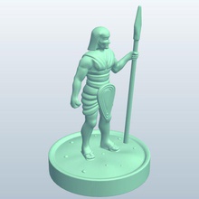 egyptianwarrior lance v1 égyptien le guerrier la personnes imprimable lowpoly 3d print model - Mito3D