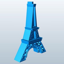 torre eiffel v1 ímã novidades printable lowpoly 3d print model - Mito3D