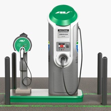 electric car charging station av charge eco ecologic ev green highway machine men model parts vehicle westcoast 3d print model - Mito3D