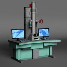 elektron mikroskobu aircamp doktor elektronik ekipman hastane endüstriyel lab laboratuvar lens makine tıbbi tıp mikrop mikroskop model modern araştırma bilim adamı test 3d print model - Mito3D