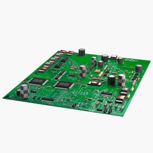 electronic circuit board 3d chipped closed coil component computer cylindrical electronics markings microchip model open plane processor professional resistor 3d print model - Mito3D