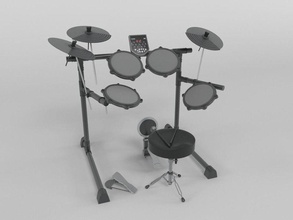 electronic drum acustic bateria drumkit eletric eletrica eletronica esphera generic hithat instrument model music musical percurs o percussion snare songs tom virtual 3d print model - Mito3D