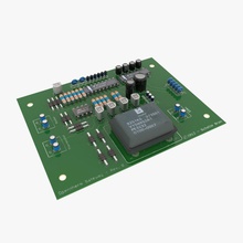 electronic pcb 2 2 amplification board capacitive capacitor circuit component computer diode electronic electronics game model motor passive pcb perspectx technology transistor tube vacuum wire 3d print model - Mito3D