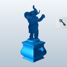 elephant conductor v1 animals printable lowpoly 3d print model - Mito3D