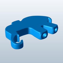 elephant profile v1 chopstick holder novelties printable lowpoly 3d print model - Mito3D