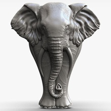 elephant sculpture bas-relief cnc 3d animal bas land mammalselephant model modeler3dcom nature relief 3d print model - Mito3D