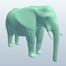 elefante v2 el a los animales imprimible lowpoly 3d print model - Mito3D