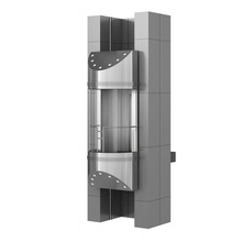 2 asansör mimarlık bina dddviz kapı elemanları giriş kat cam hall iç lobi Alışveriş Merkezi metal model modern panel yolcu gökdelen merdiven adım 3d print model - Mito3D