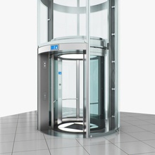 4 asansör mimarlık bina dddviz kapı elemanları giriş kat cam hall iç lobi Alışveriş Merkezi metal model modern panel yolcu gökdelen merdiven adım 3d print model - Mito3D