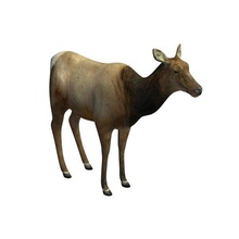 elk v2 female animals printable lowpoly 3d print model - Mito3D