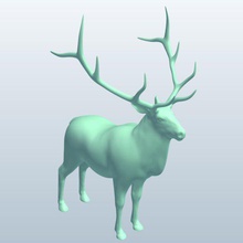 elk v2 animals printable lowpoly 3d print model - Mito3D