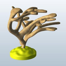 elkhorn coral v1 fish aquatic life printable lowpoly 3d print model - Mito3D