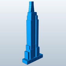 el edificio del empire state v1 imperio estado lugares de interés imprimible lowpoly 3d print model - Mito3D