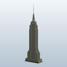 empire state building v1 império do estado prédio locais de interesse printable lowpoly 3d print model - Mito3D