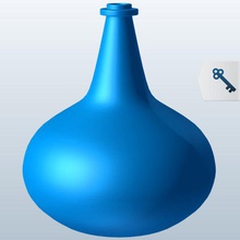 englische Zwiebel-Flasche v1 Englisch Zwiebel Flasche Container bedruckbar ist lowpoly 3d print model - Mito3D