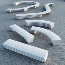 escofet Fuzhou modüler tezgah Görünümüdür mimarlık sandalye beton çağdaş elemanları mobilyalar mobilya manzara max model dışarıda otopark pixelab poligonal halk sokak kentsel 3d print model - Mito3D